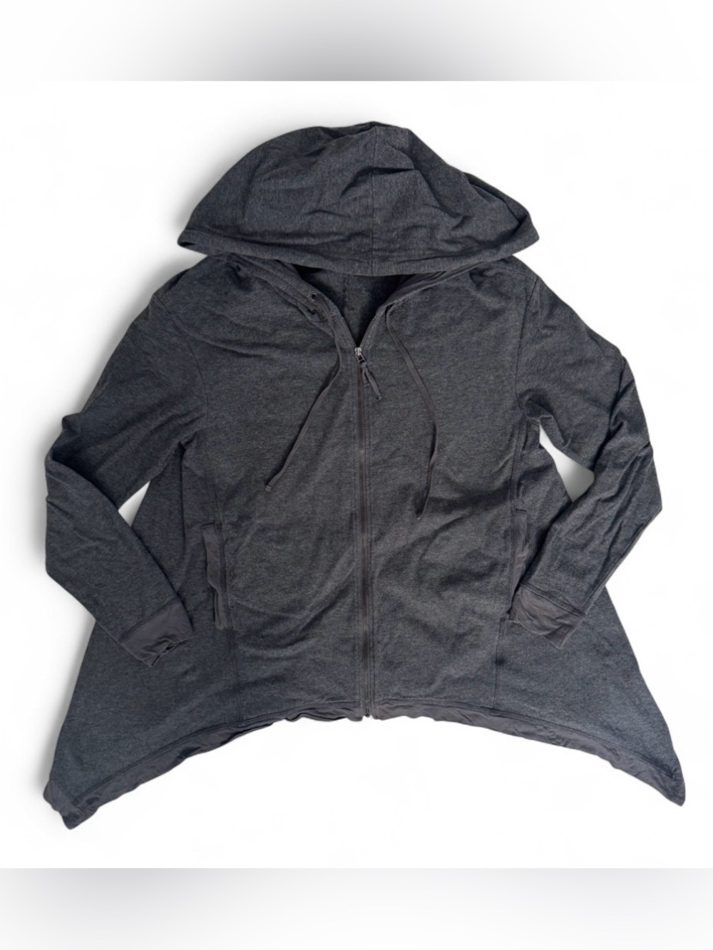 Eileen Fisher Dark Gray Zip-Up Hoodie